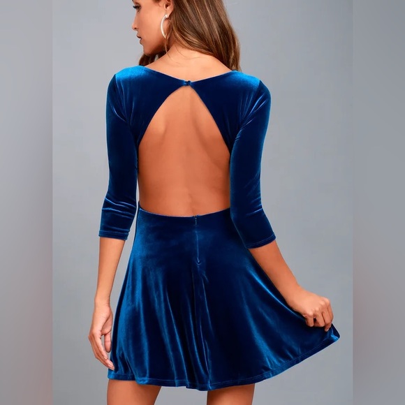 Royal Blue Backless Dress Lulus - Picture 2 of 7
